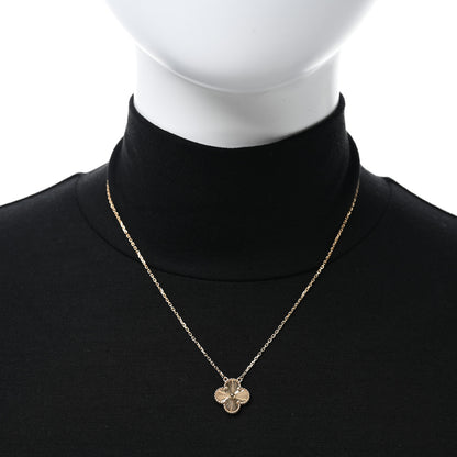 Van Cleef & Arpels 18K Yellow Gold Guilloche Vintage Alhambra Pendant Necklace 3 of 5