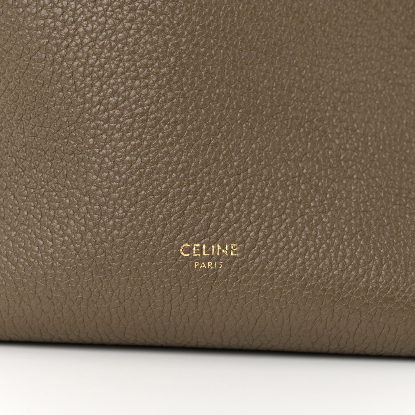 Soft Grained Calfskin Small Sangle Bucket Bag Taupe