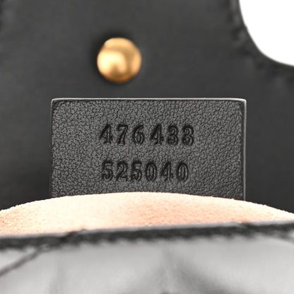Gucci Calfskin Matelasse Super Mini GG Marmont Shoulder Bag Black 7 of 10
