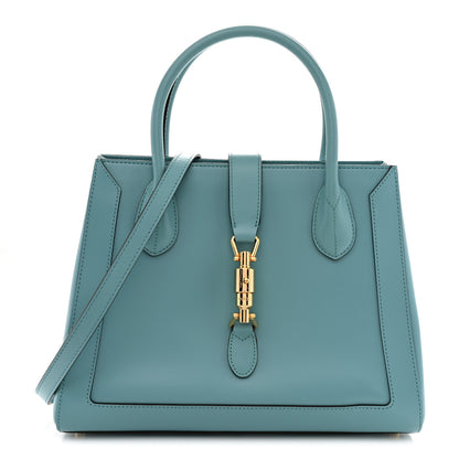 Gucci Boarded Plutone Calfskin Medium Jackie 1961 Tote Dusty Azure 1 of 11