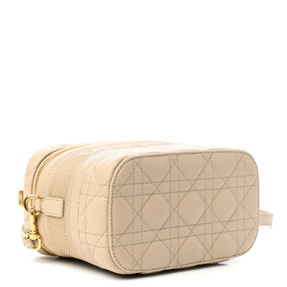 Christian Dior Lambskin Cannage Small Diortravel Vanity Case Light Beige 4 of 9