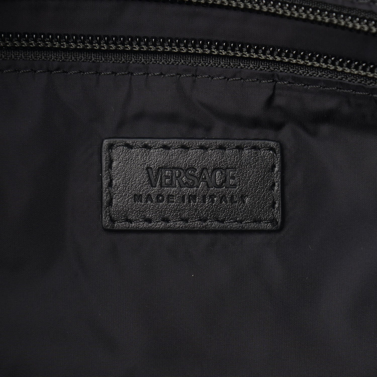 Versace Nylon Barocco Signature Print Drawstring Backpack Black 6 of 12