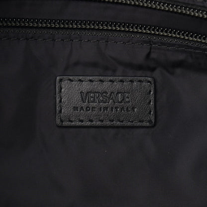 Versace Nylon Barocco Signature Print Drawstring Backpack Black 6 of 12