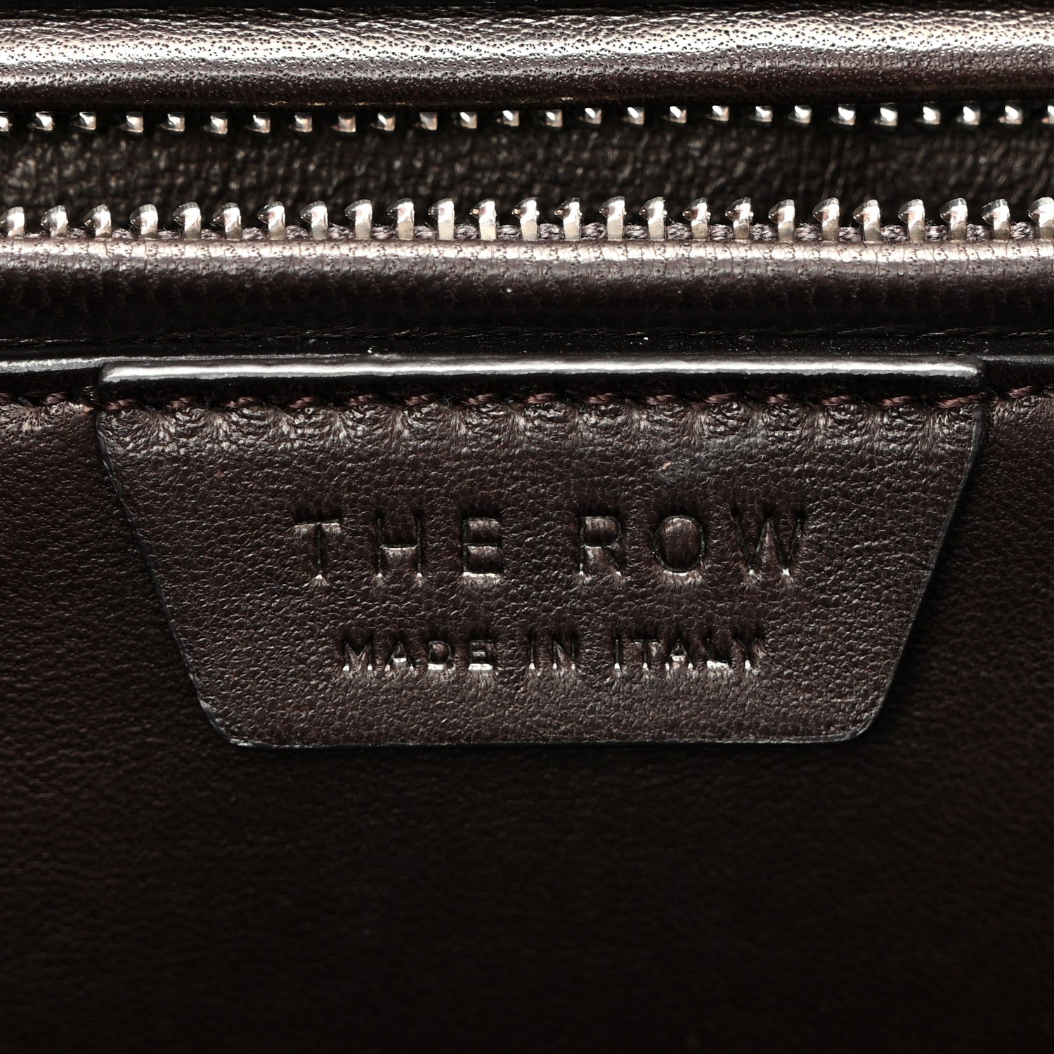 The Row Polished Saddle Calfskin Alger Shoulder Bag Deep Brown 6 of 9