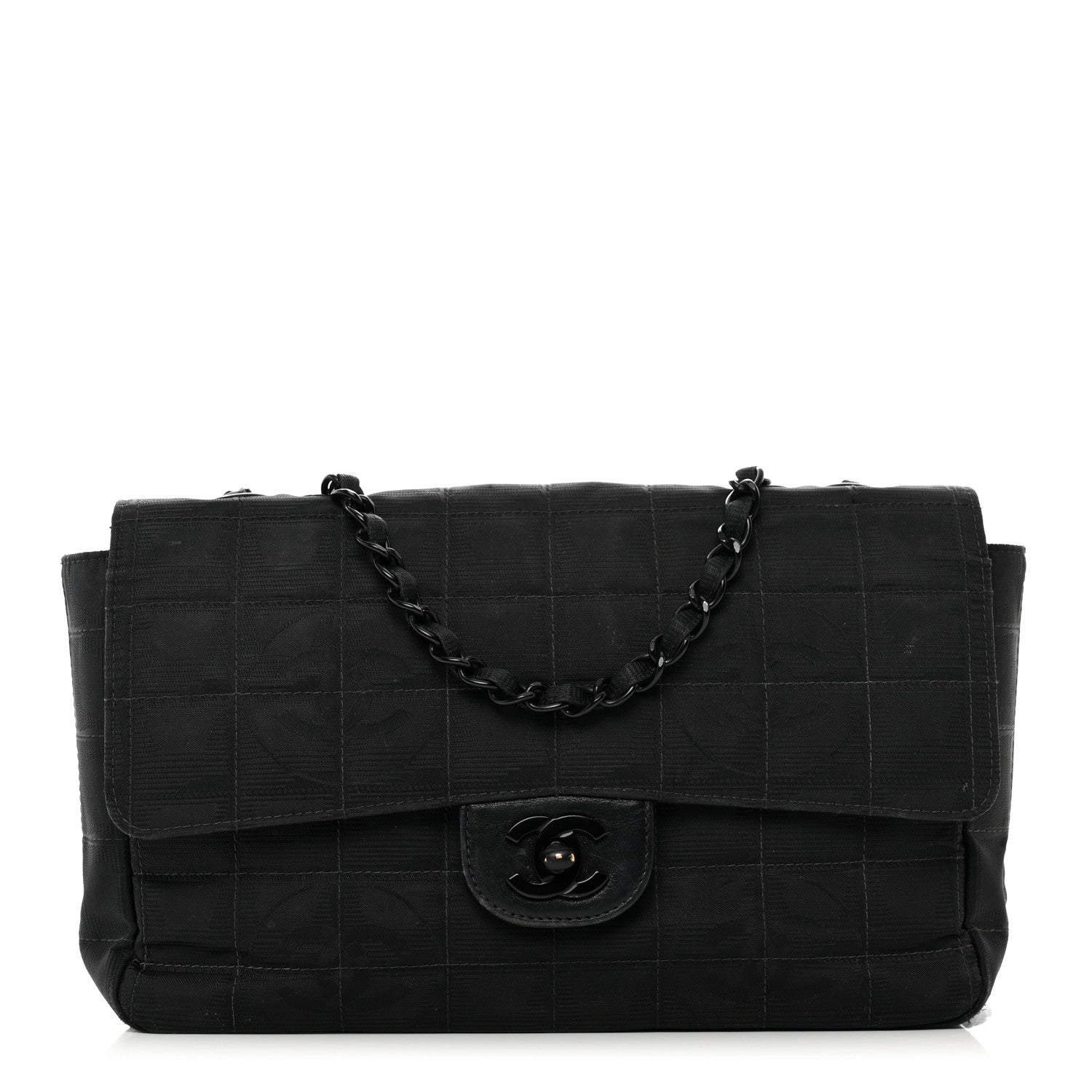 Chanel Nylon Medium Travel Flap Black 1 of 12