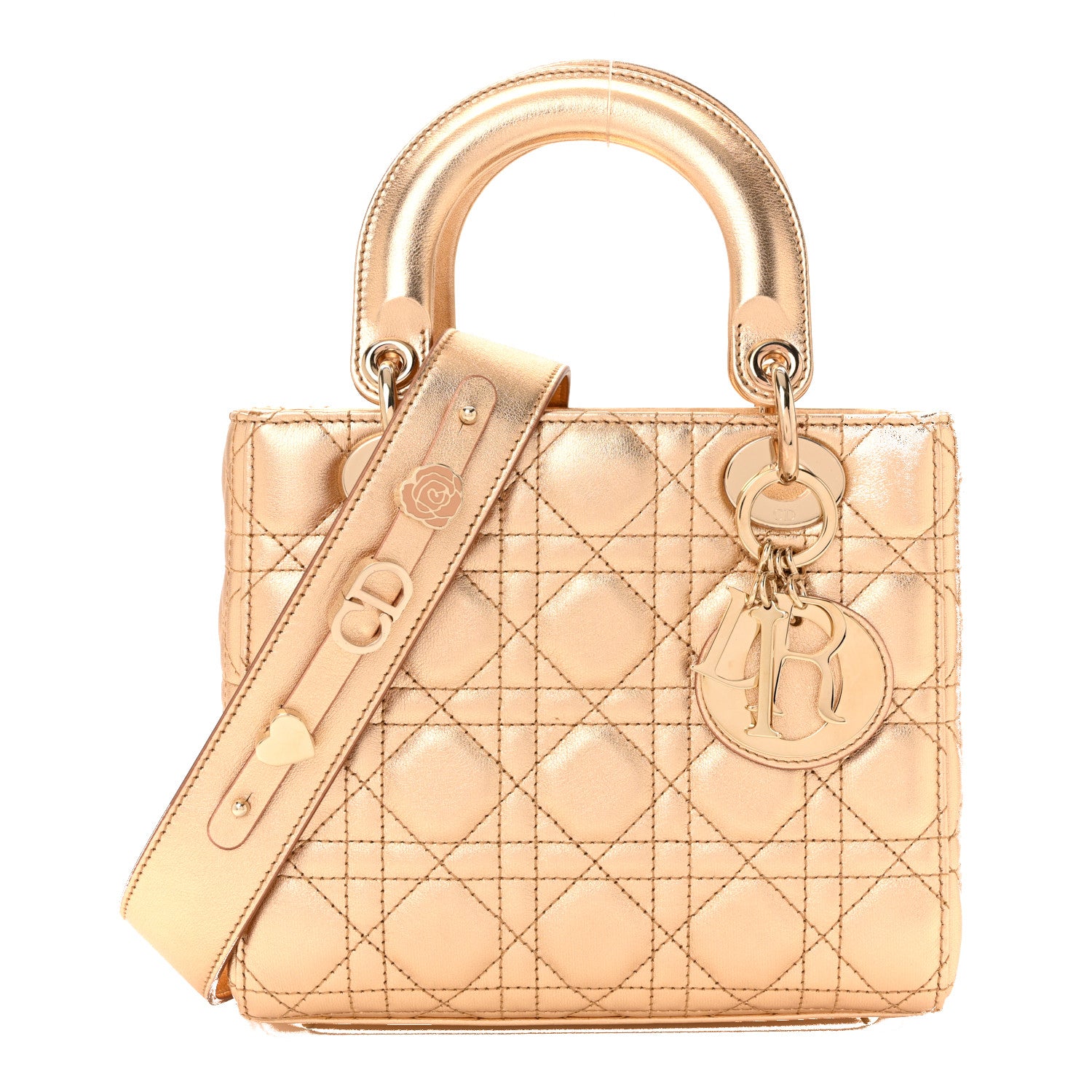 Christian Dior Metallic Lambskin Cannage Small My ABCDior Lady