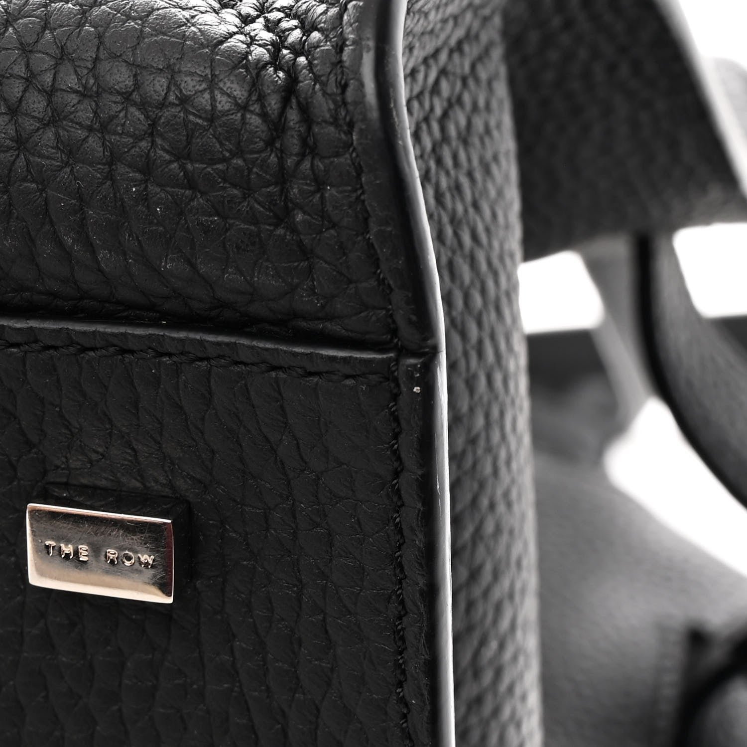 The Row Matte Grained Calfskin Soft Margaux 12 Black 10 of 12