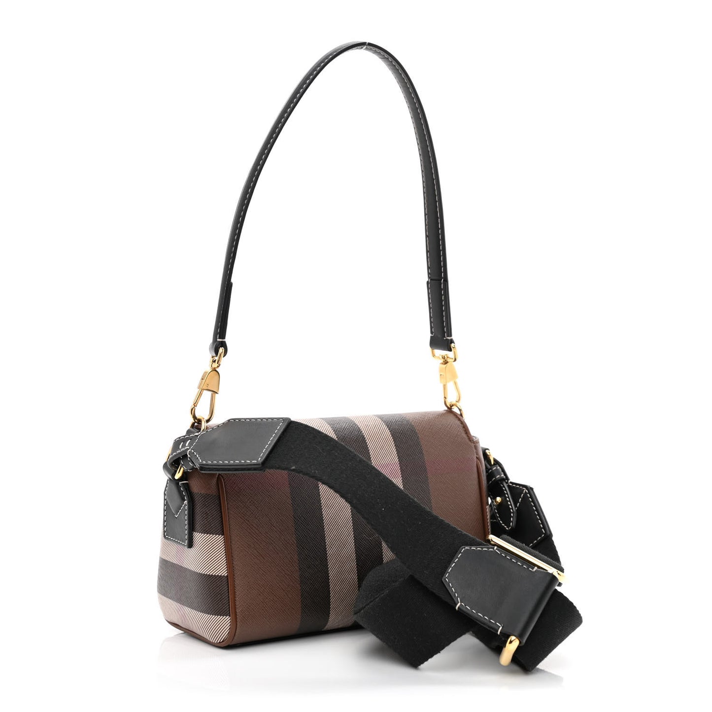 E-canvas Check Dorset Crossbody Dark Birch Brown