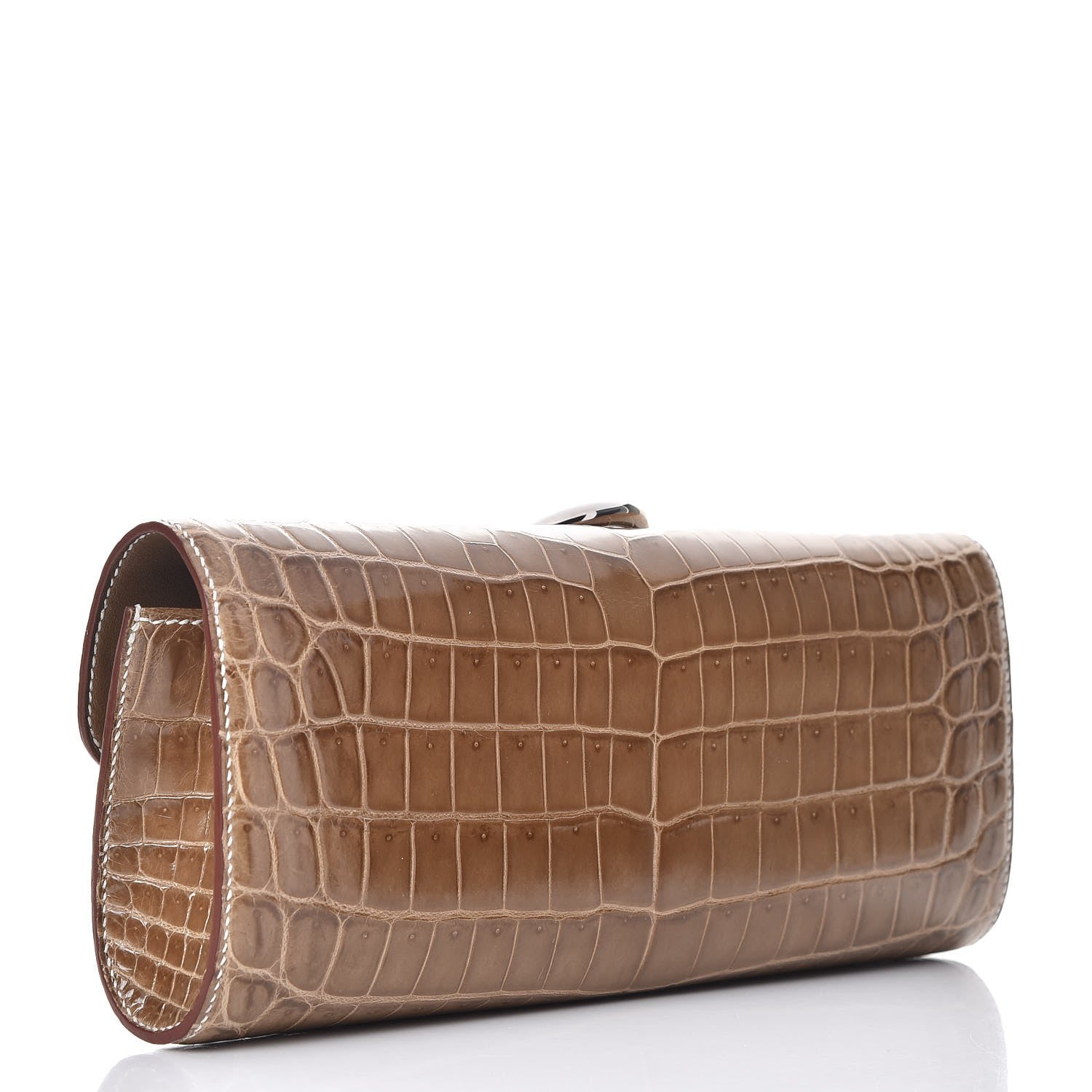 Hermes Niloticus Crocodile Egee Clutch Ficelle 3 of 15