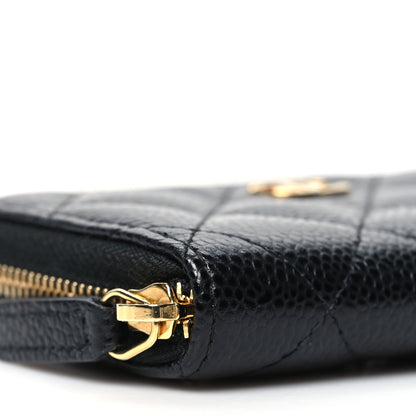 Chanel Caviar Quilted Zip Coin Purse Black 9 of 12