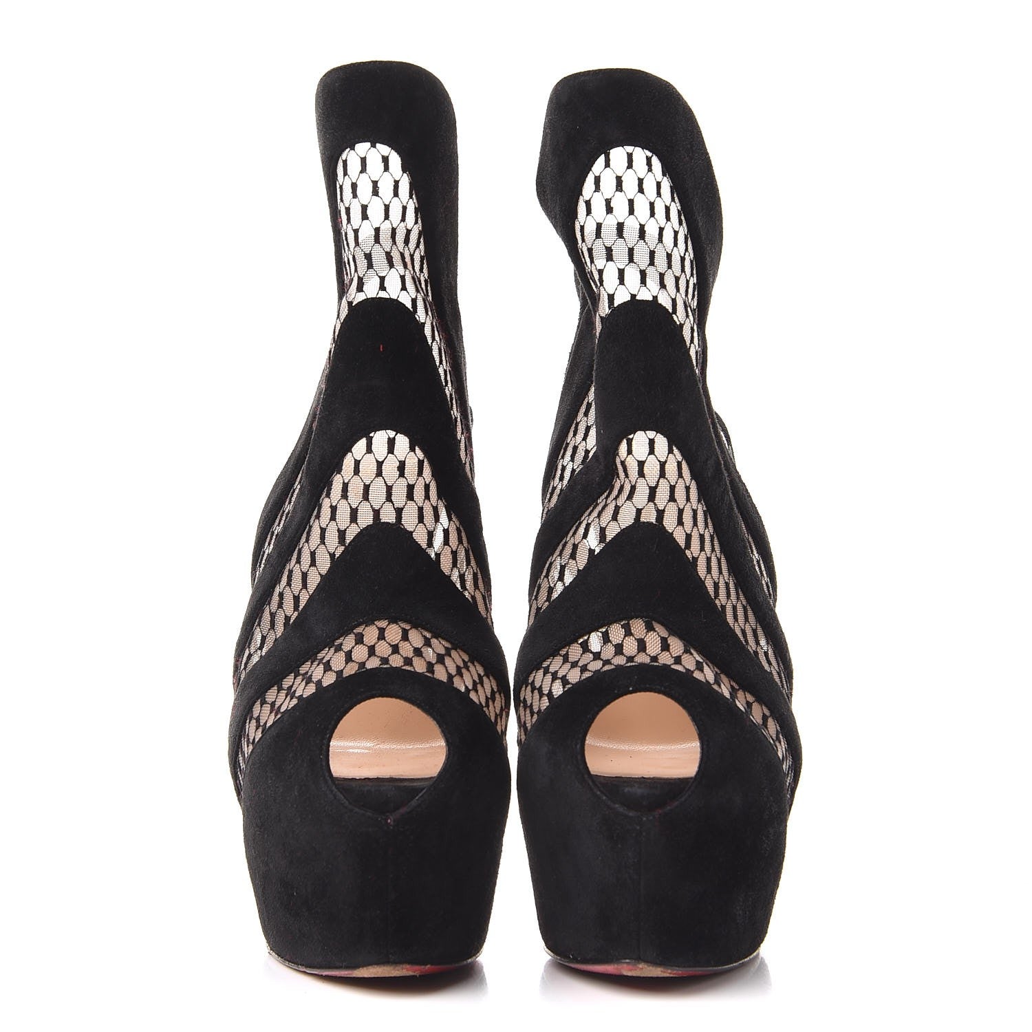 Christian Louboutin Veau Velours Lace Voilette Guizi 160 Pumps 40 Black 2 of 11