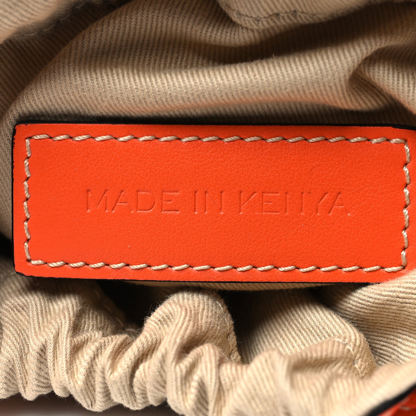 X MIFUKO Raffia Calfskin Basket Shoulder Bag Orange Fizz