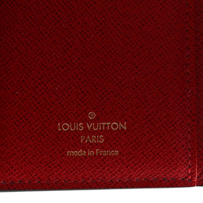 Louis Vuitton Damier Ebene Victorine Wallet Red 6 of 7