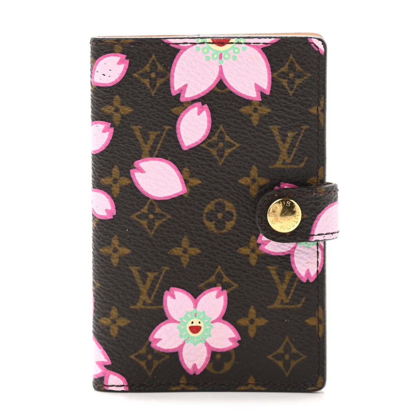 Monogram Cherry Blossom Carnet de Bal Mini Agenda Cover Brown
