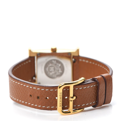 Hermes Stainless Steel Epsom 21mm Heure H Hour Quartz Watch Gold 3 of 5