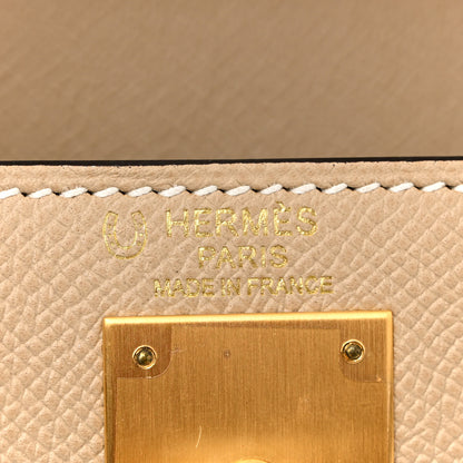 Hermes Epsom Bi-Color Horseshoe Kelly Sellier 28 Trench Etoupe 6 of 11