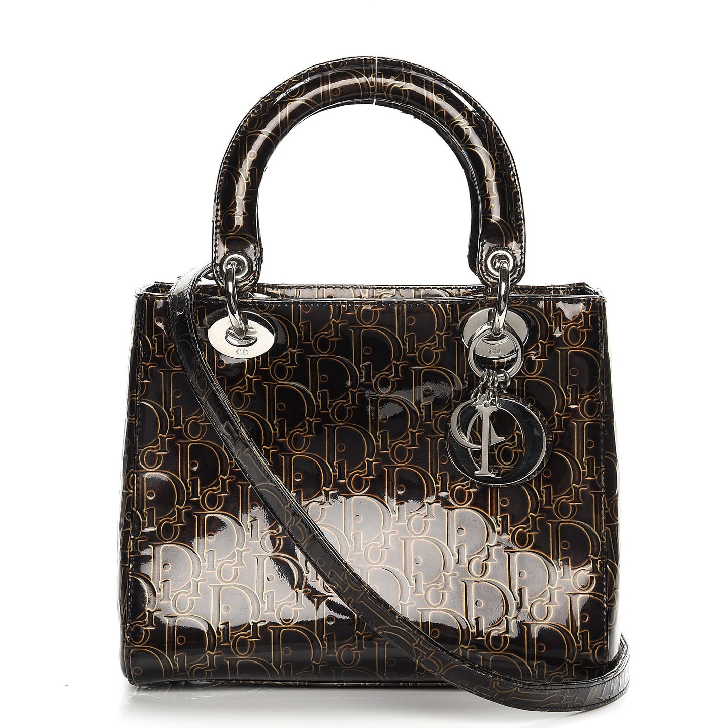 Patent Ultimate Medium Lady Dior Brown
