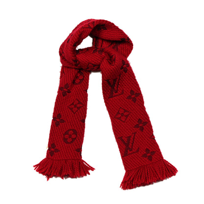 Louis Vuitton Wool Silk Logomania Scarf Rubis 1 of 3