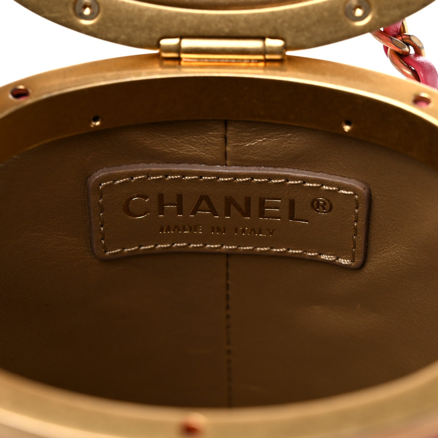 Lambskin Quilted Mini Crown Box Bag Pink