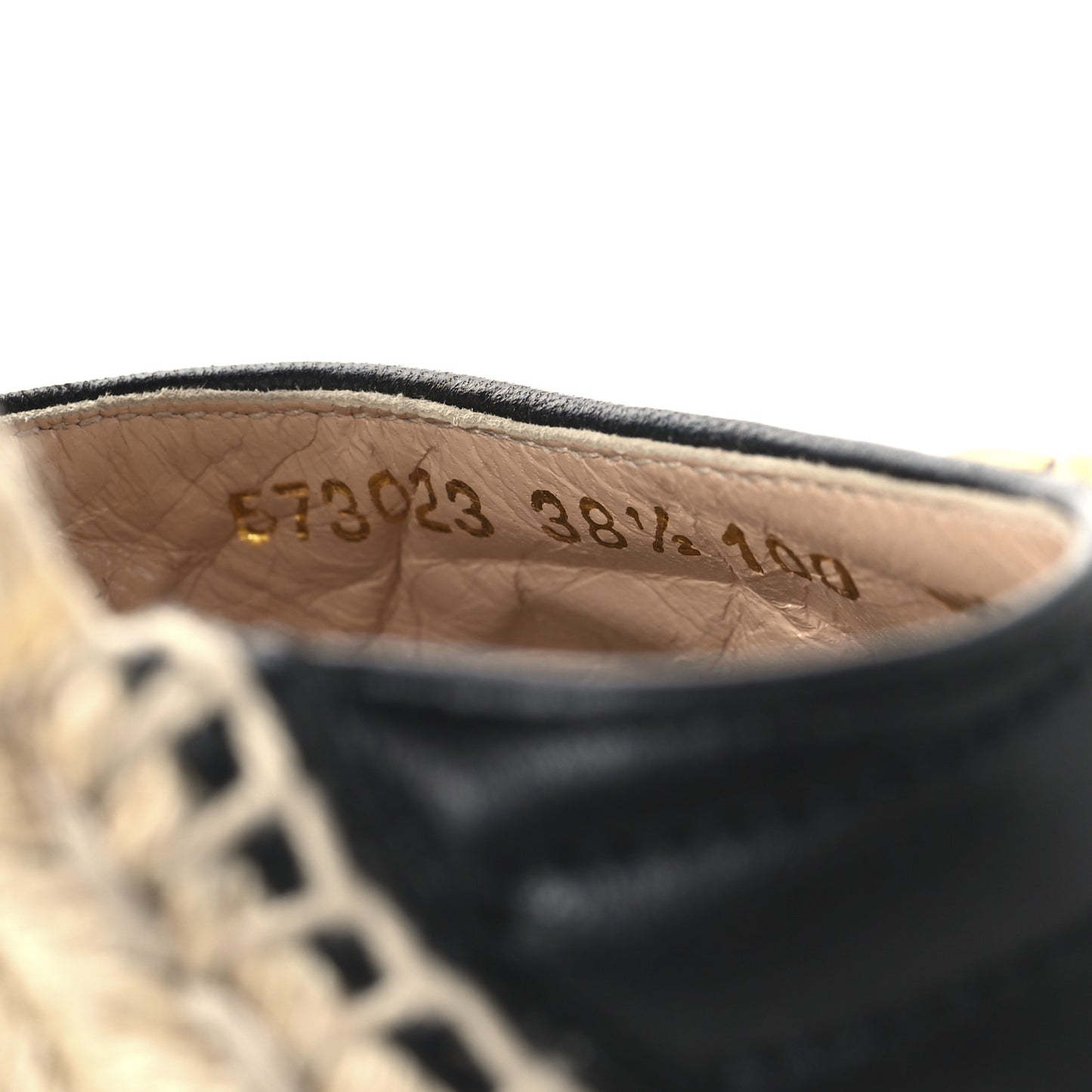 Nappa Matelasse GG Marmont Ankle Wrap Platform 35/120mm Espadrille Wedges 38.5 Black