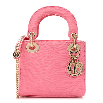 Christian Dior Lizard Mini Lady Dior Pink 1 of 11