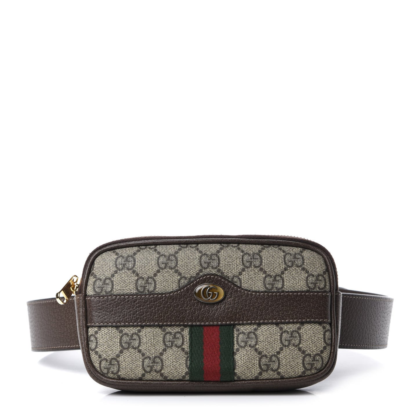 GG Supreme Monogram Ophidia Belted iPhone Case 85 34 Dark Brown