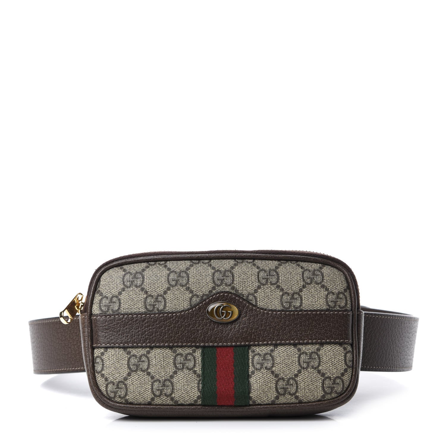 Gucci GG Supreme Monogram Ophidia Belted iPhone Case 85 34 Dark Brown 1 of 11