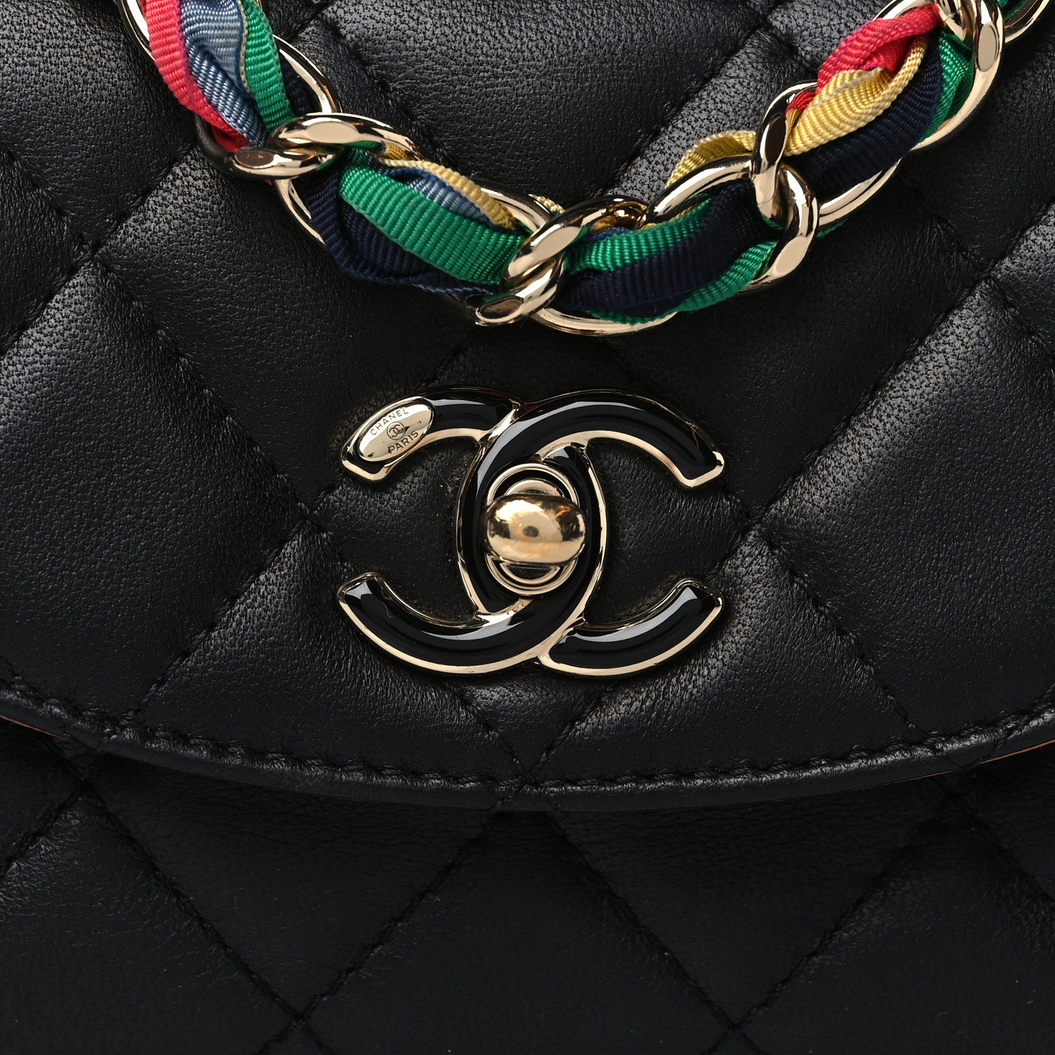 Chanel Lambskin Mixed Fibers Quilted Small Cocovado Flap Black 7 of 9