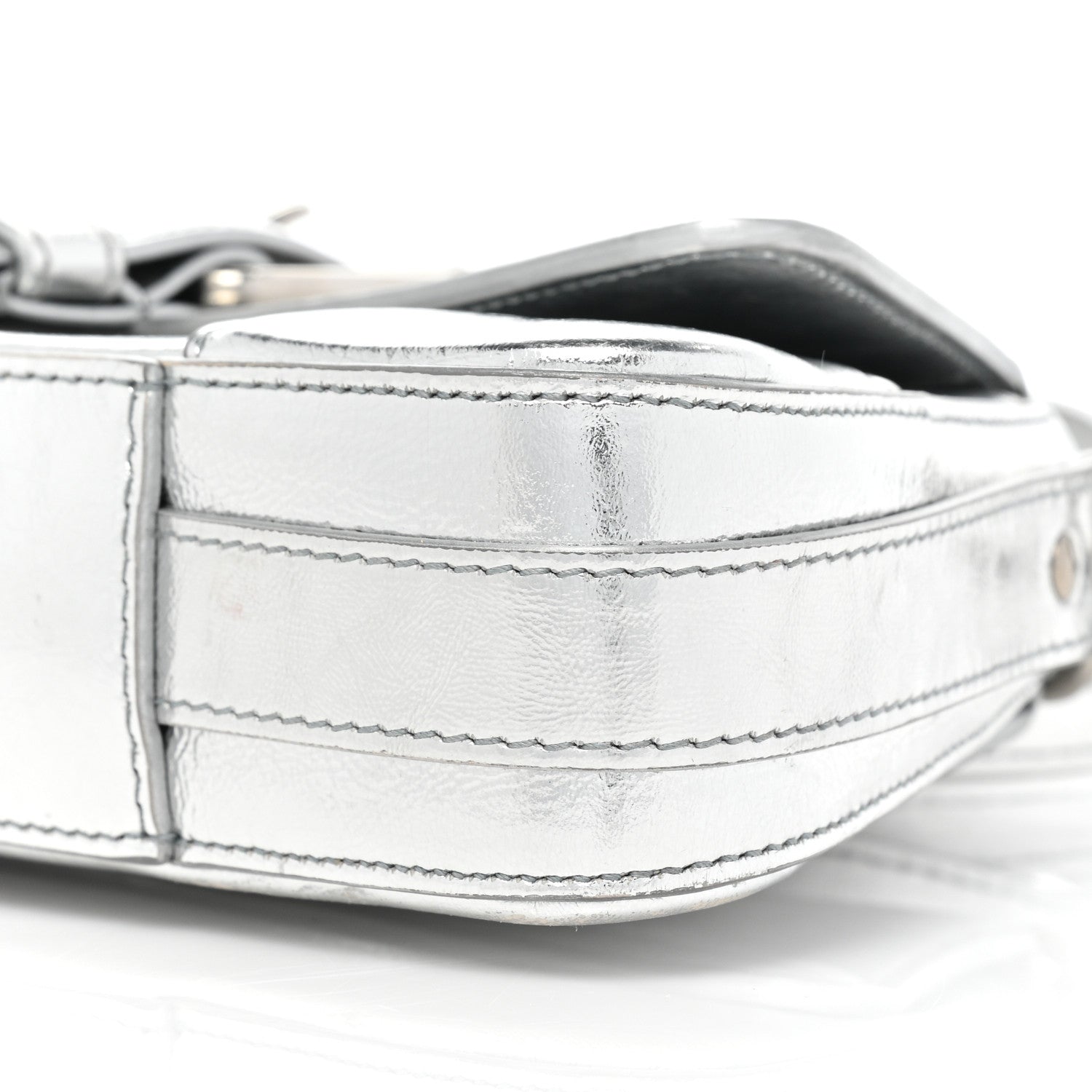 Balenciaga Smooth Metallic Calfskin Small Lindsay Shoulder Bag Silver 7 of 11