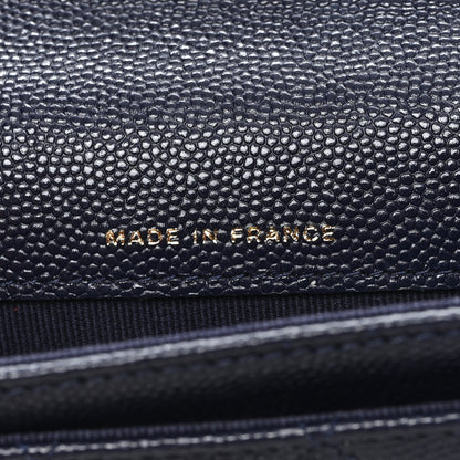 Chanel Caviar Quilted Flap Card Holder Navy Blue 7 of 8
