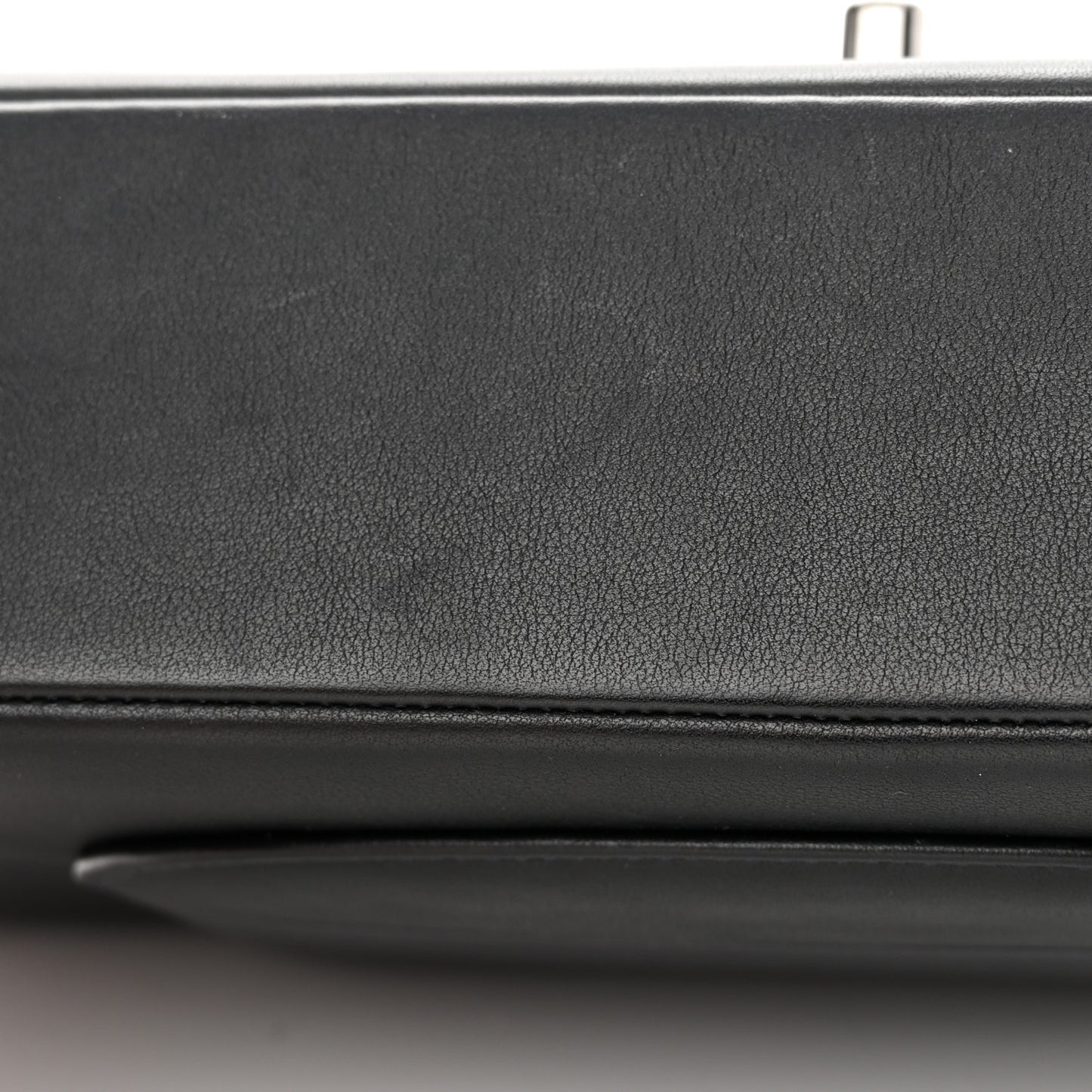 Calfskin Medium Classic Pure Double Flap Black