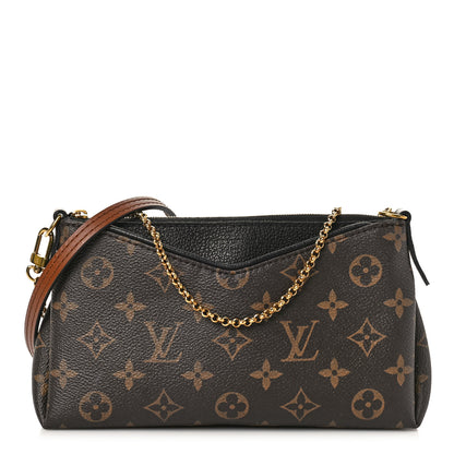 Louis Vuitton Monogram Pallas Clutch Black 1 of 8
