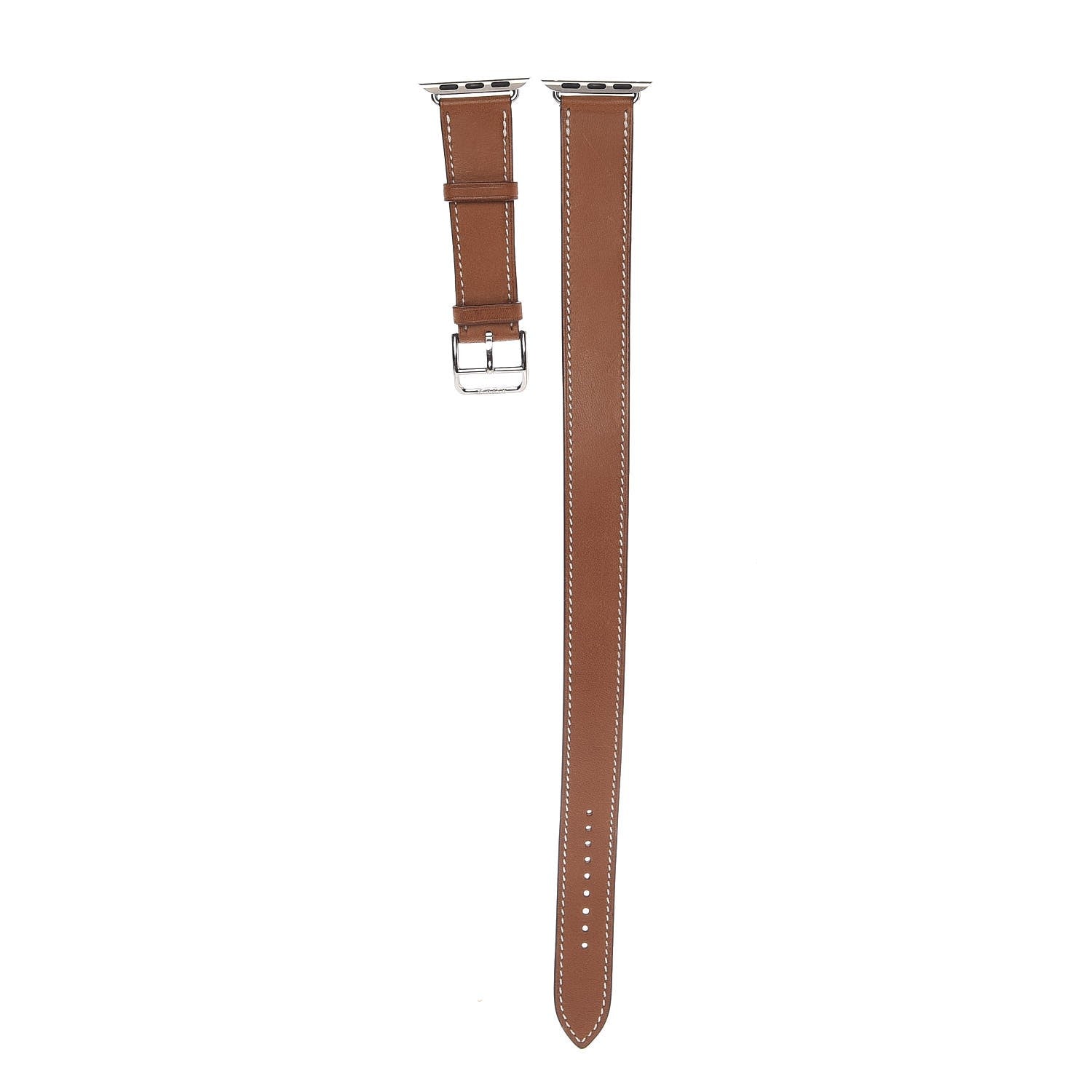 Hermes Barenia 38mm Apple Watch Double Tour Band Fauve 1 of 7