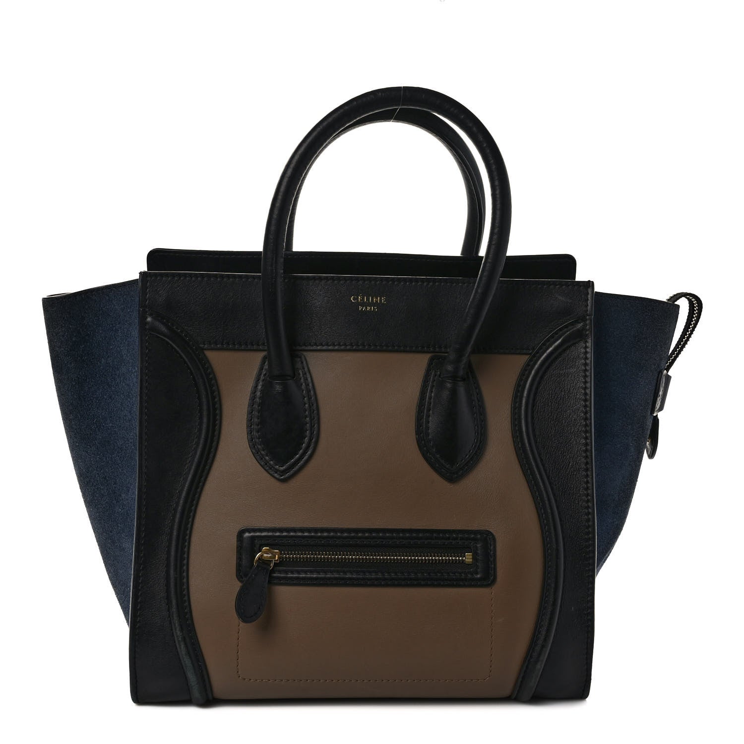 Celine Smooth Calfskin Suede Mini Tri-Color Luggage Beige 1 of 11