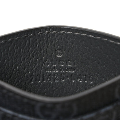 Gucci GG Supreme Monogram Textured Dollar Calfskin New Basket Card Holder Black Grey 6 of 7