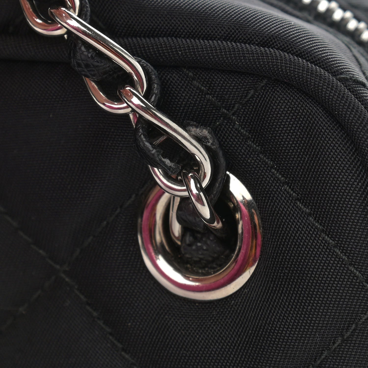 Prada Nylon Tessuto Impuntu Quilted Shoulder Bag Black 11 of 12