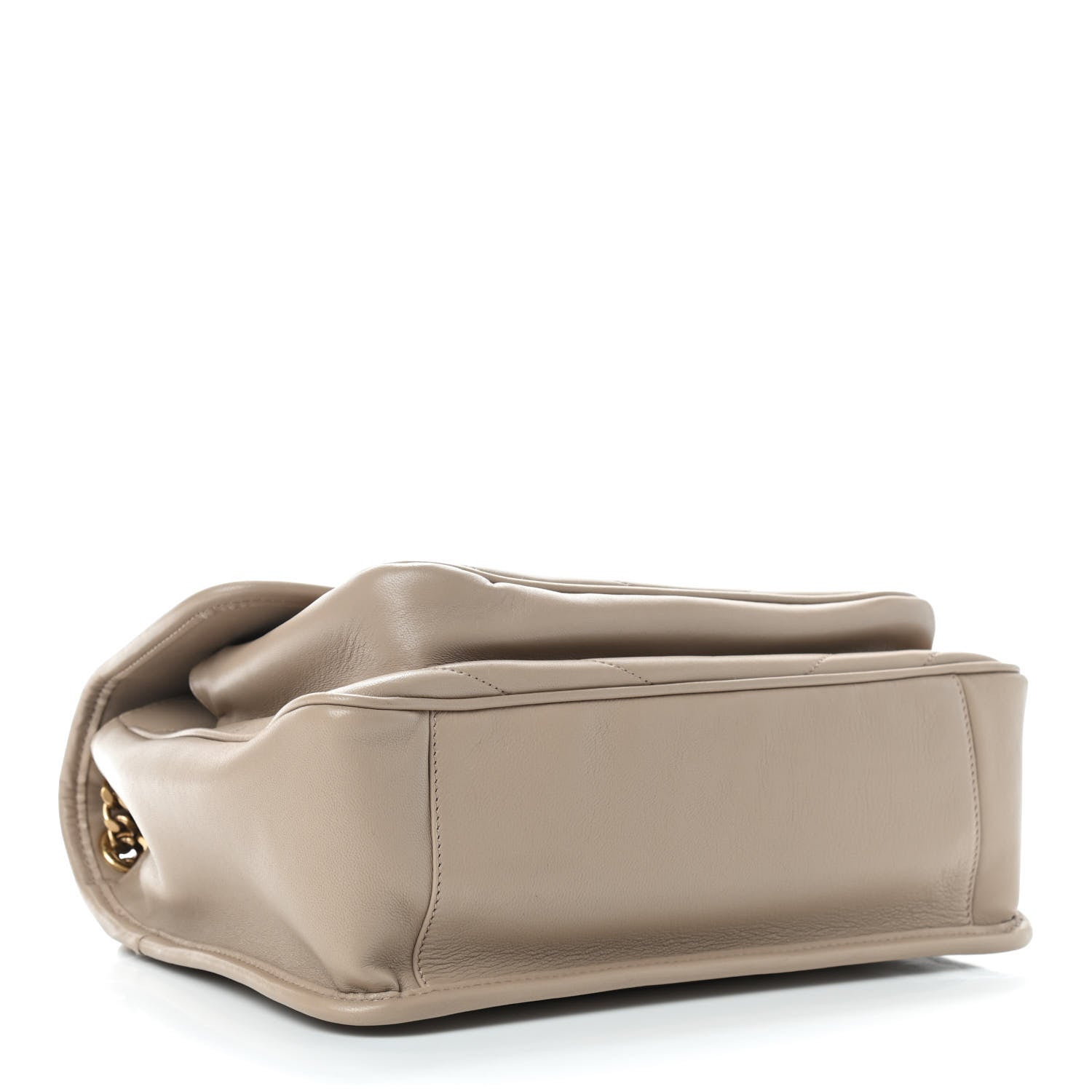 Saint Laurent Lambskin Matelasse Monogram Medium Niki Chain Satchel Dark Beige 4 of 9