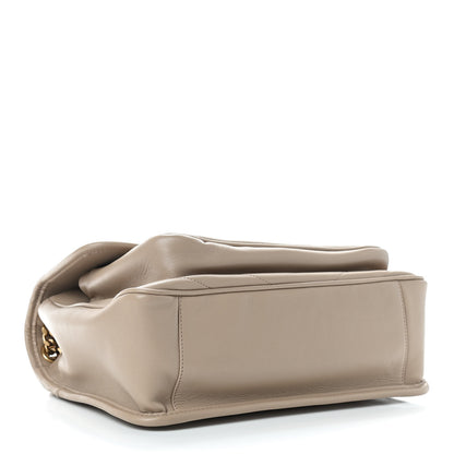 Saint Laurent Lambskin Matelasse Monogram Medium Niki Chain Satchel Dark Beige 4 of 9