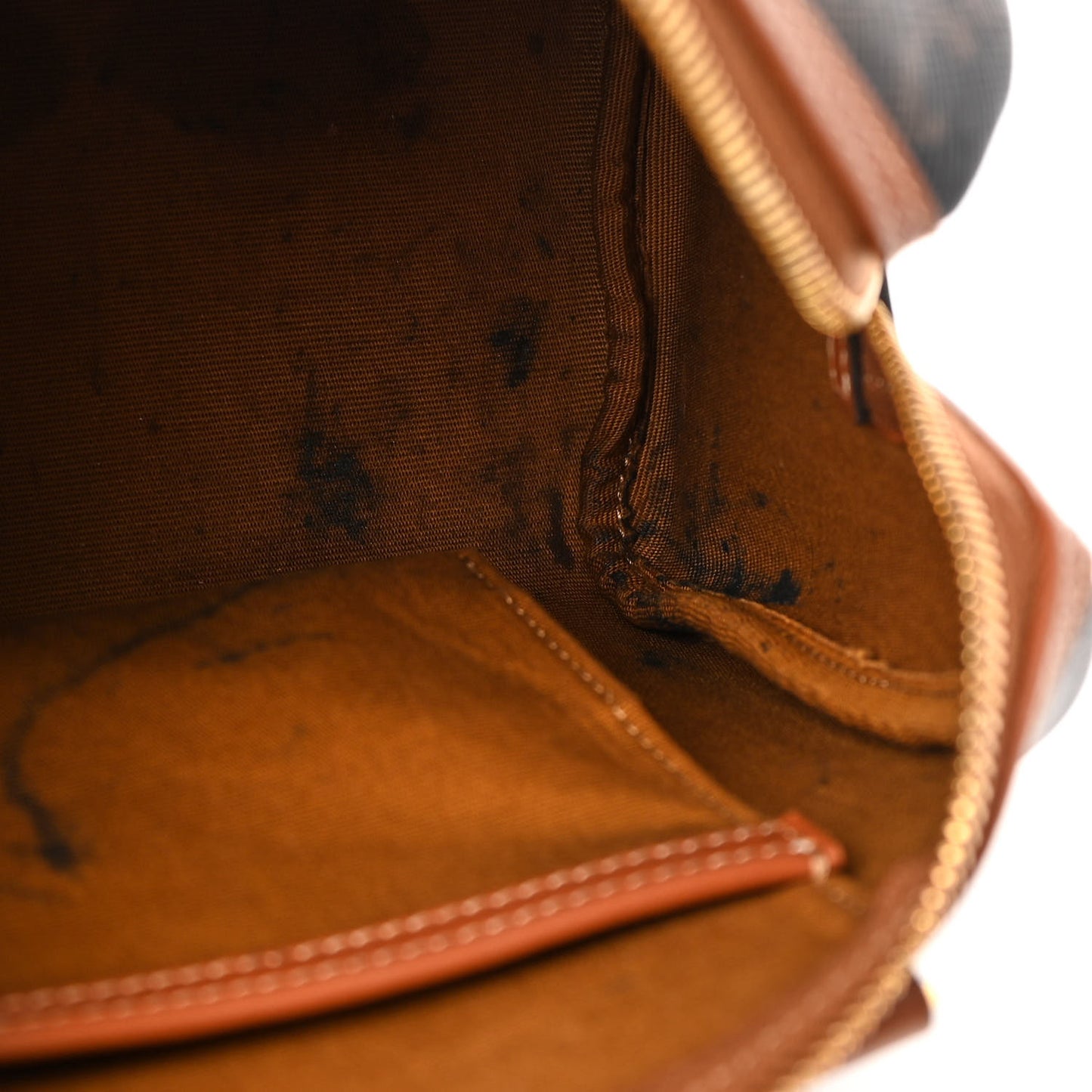 Triomphe Canvas Calfskin Small Boston Bag Tan