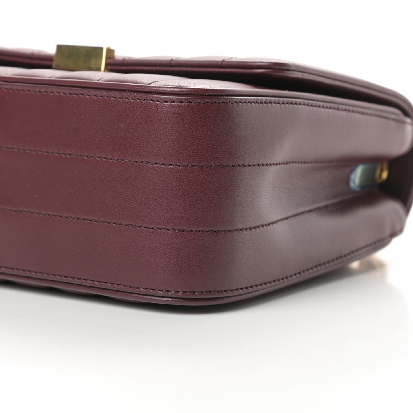 Lambskin Matelasse Monogram Medium Vicky Chain Bag Dark Legion Red