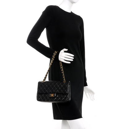 Chanel Lambskin Quilted Medium Double Flap Black 3 of 8