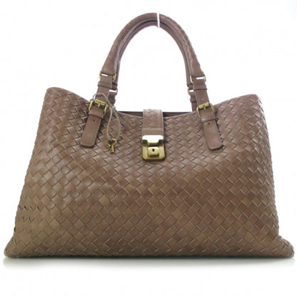 Bottega Veneta Leather Intrecciato Roma Tote Elephant 1 of 11