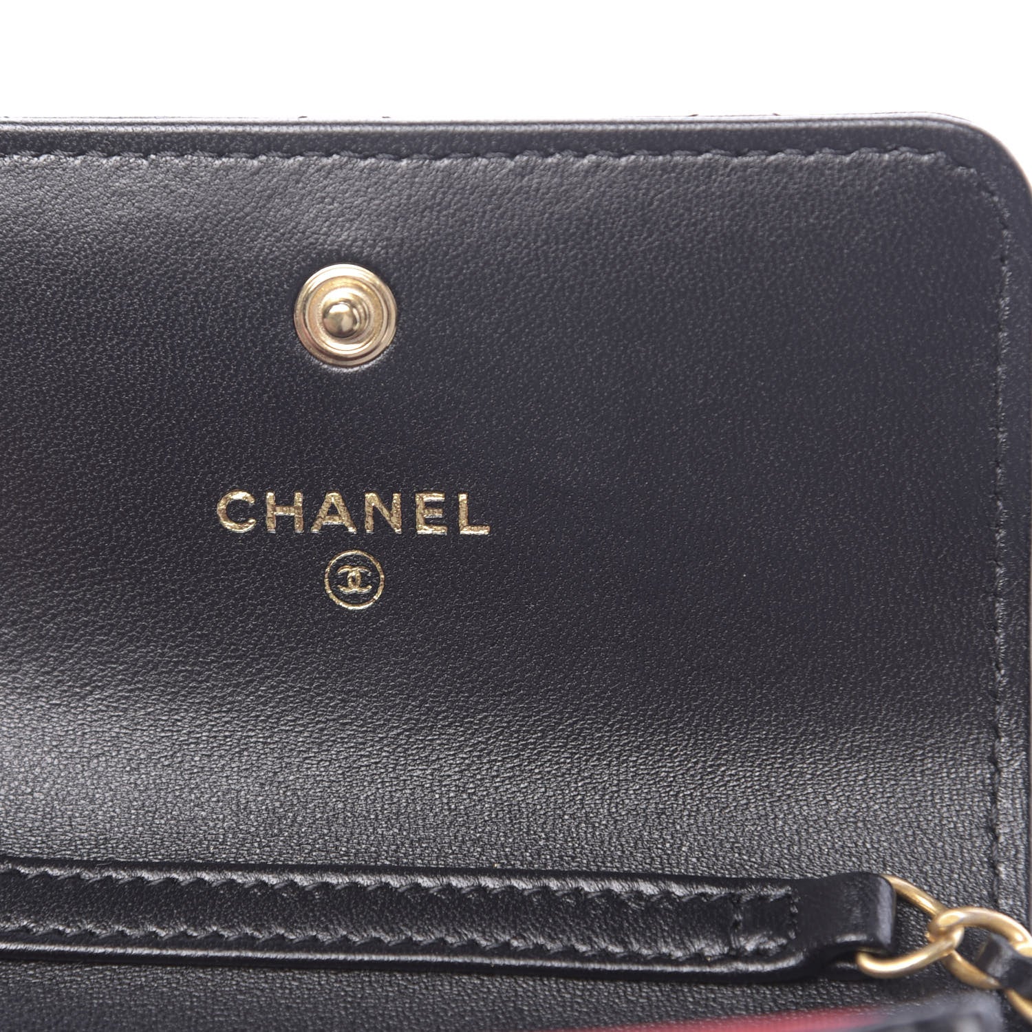 Chanel Lambskin Quilted Romance Clutch With Chain Black 6 of 12