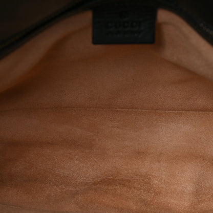 Gucci Calfskin Matelasse Medium GG Marmont Shoulder Bag Black 5 of 9