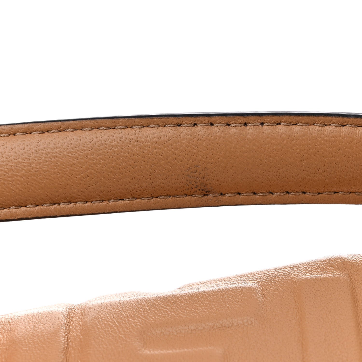 Fendi Nappa FF 1974 Embossed Baguette Miele Scuro 11 of 13