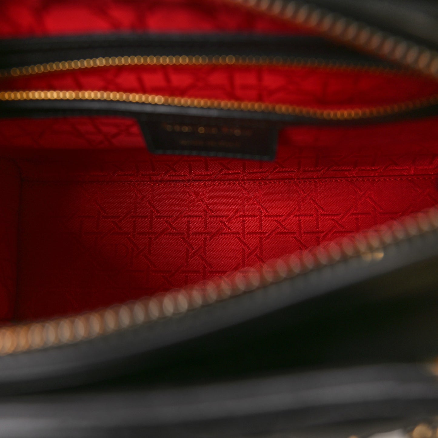 Lambskin Cannage Medium Lady Dior Black