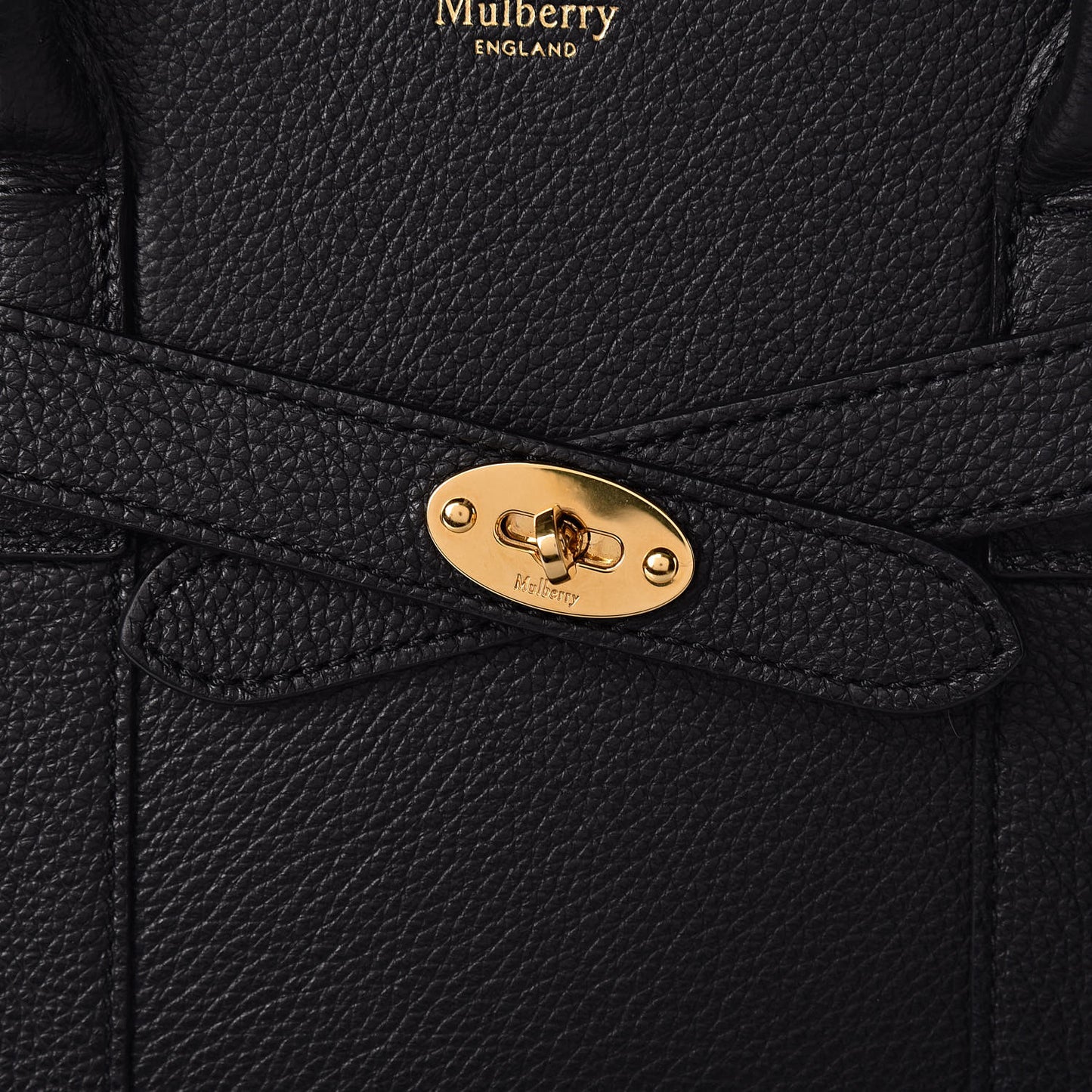 Classic Grain Small Bayswater Zip Tote Black