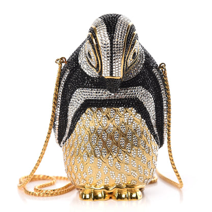 Judith Leiber Crystal Penguin Minaudiere Clutch Black 1 of 12