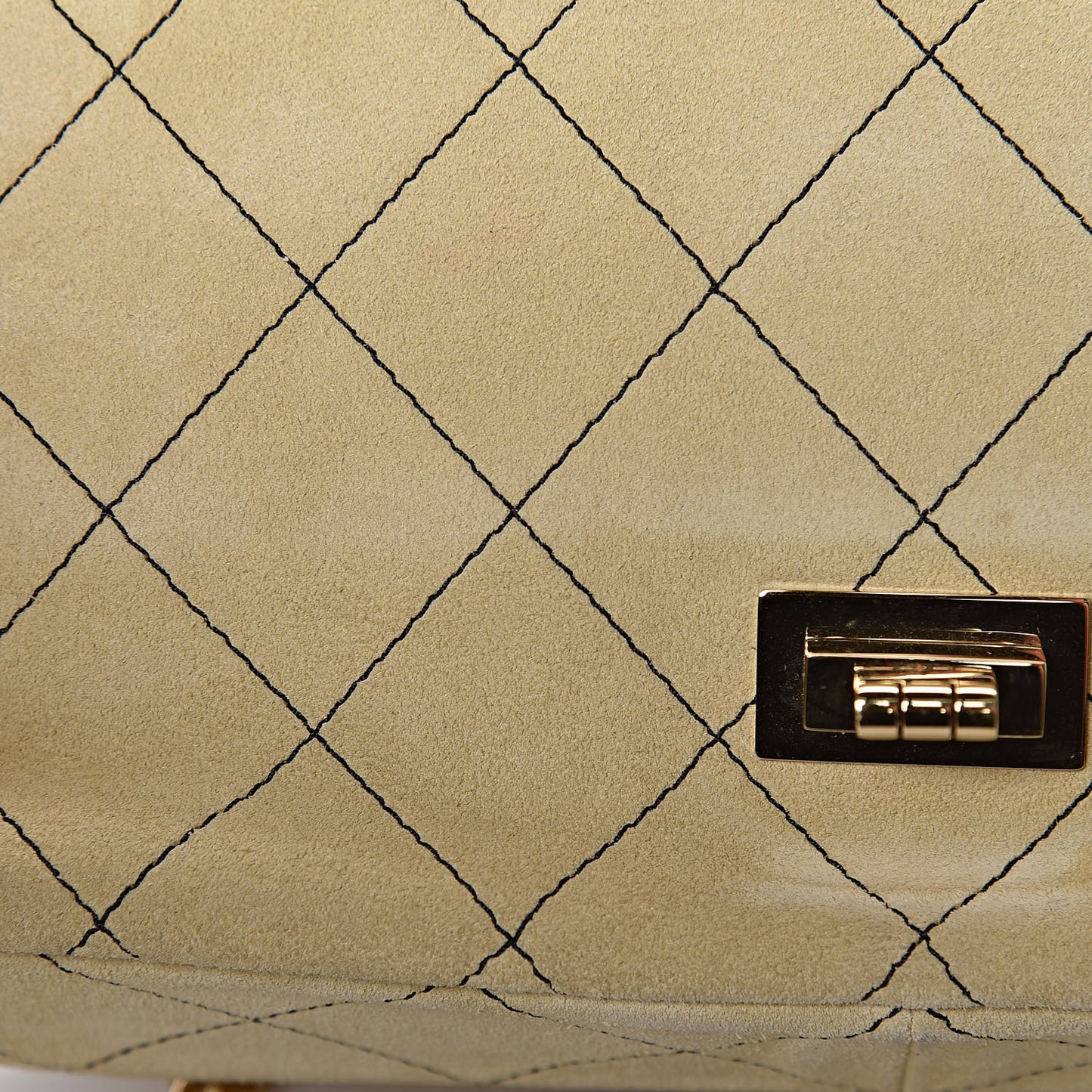 Suede Quilted 2.55 Reissue Hanger Flap 225 Beige