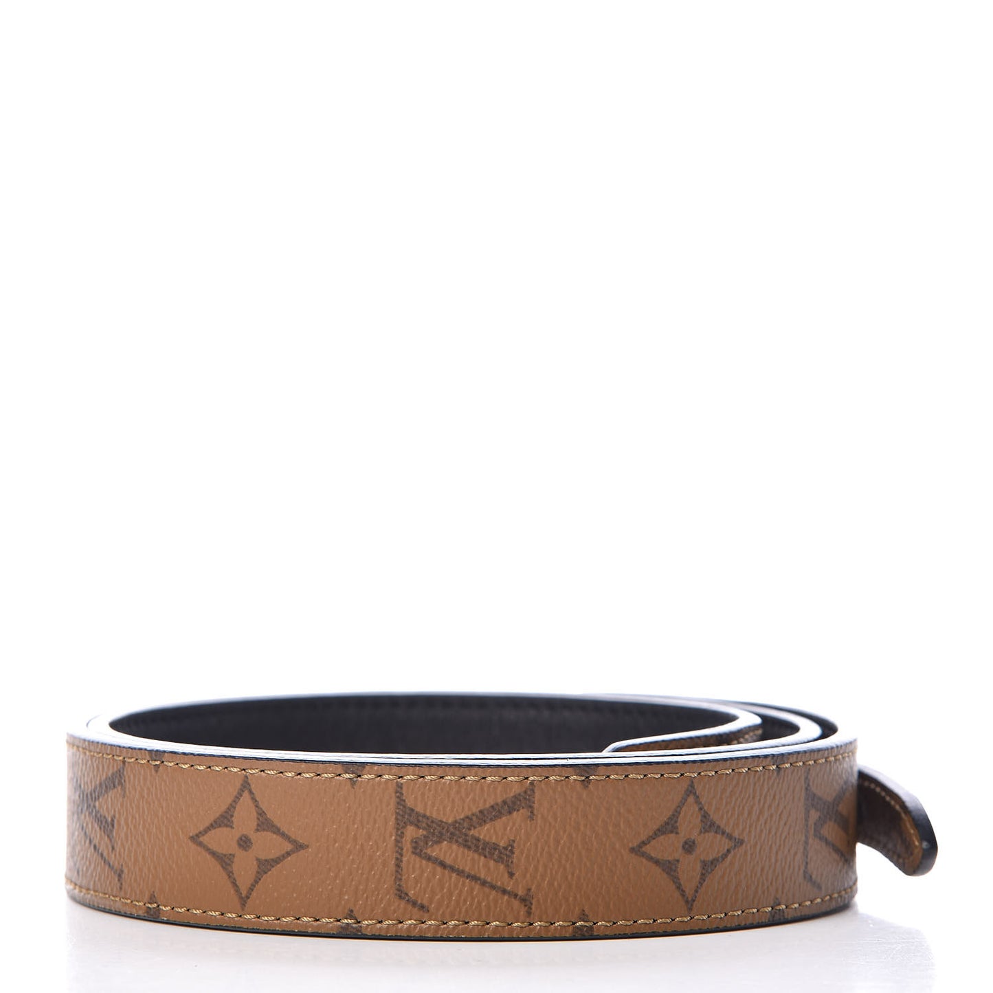 Reverse Monogram Bandouliere Shoulder Strap XL Black